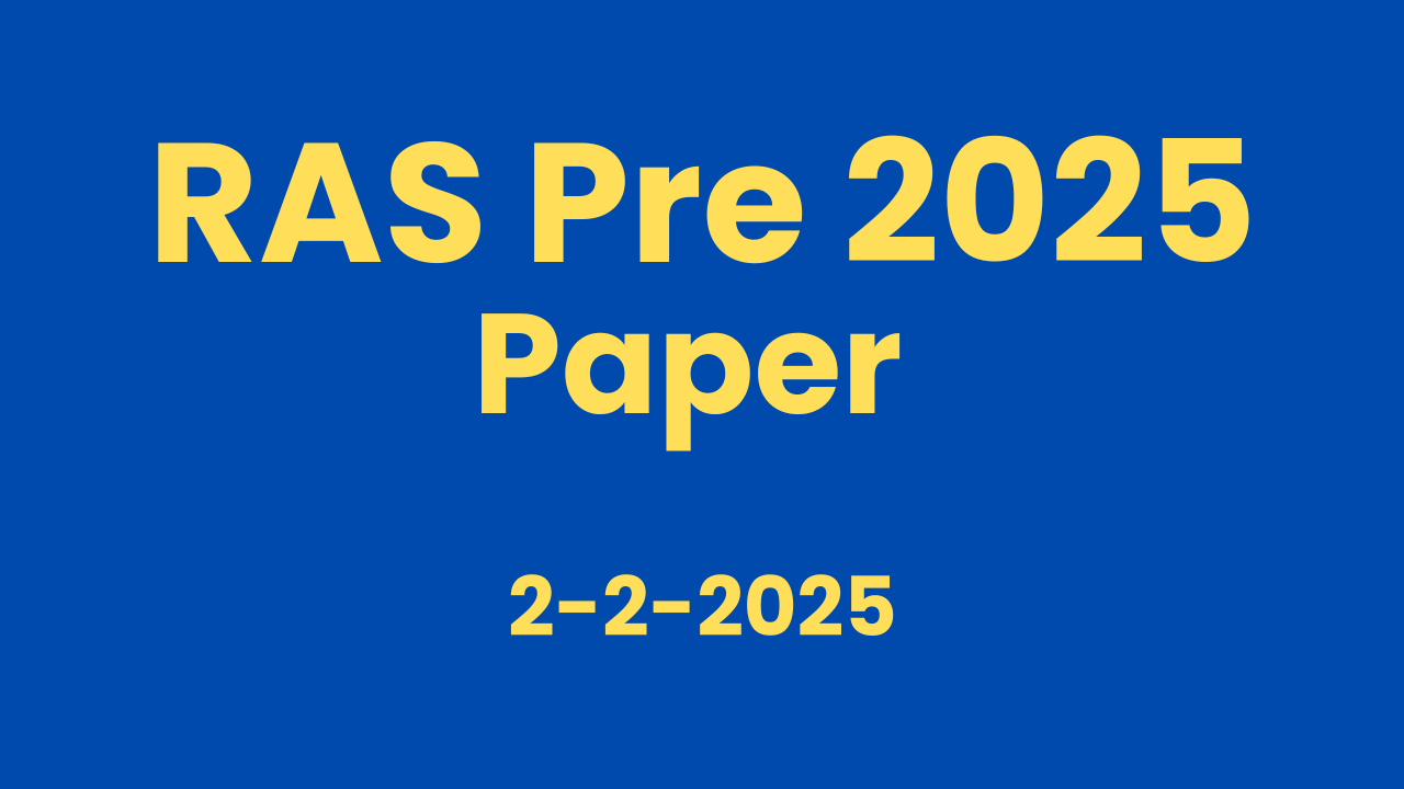 RAS Pre 2025 Paper